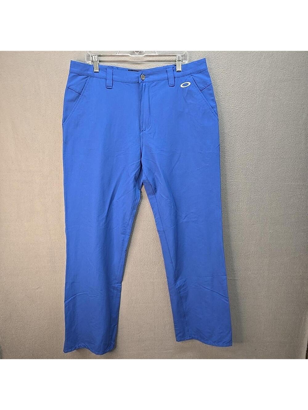 Oakley Men's 36x34 Performance Golf Pants Royal Blue Stretch Tech Chino 421248
